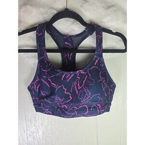 Avia Compression Sports Bra Womens Small Blue Pink Activewear Sports Athleisure